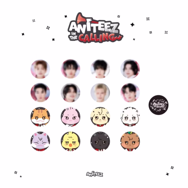 ATEEZ [ANITEEZ IN THE CALLING] RANDOM CAN BADGE