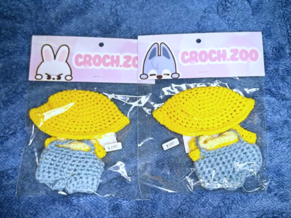 SKZOO 10cm [croch.zoo] Camiseta amarilla con overol