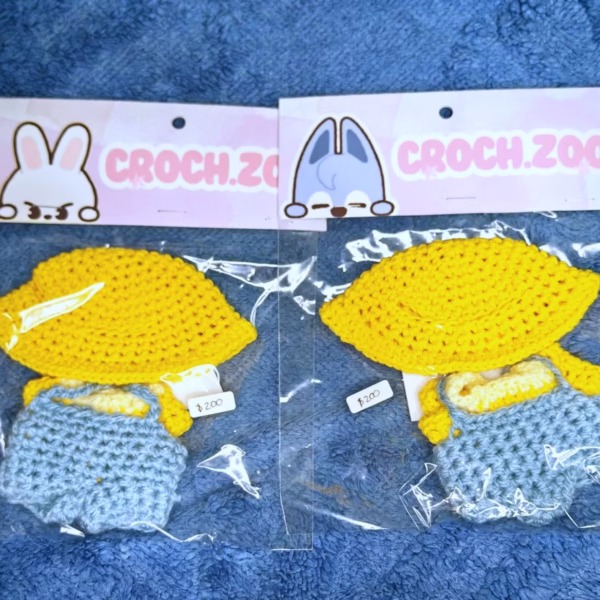 SKZOO 10cm [croch.zoo] Camiseta amarilla con overol