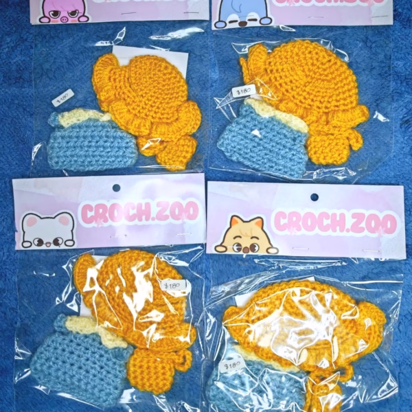 SKZOO 10cm [croch.zoo] Conjunto con overol y bolsa