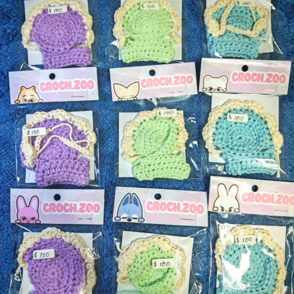 Micro SKZOO 5cm [croch.zoo] Conjunto pastel