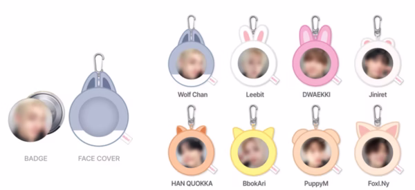 Stray Kids ['DO IT' POP-UP STORE] SOFT FACE BADGE & SKZOO COVER SET