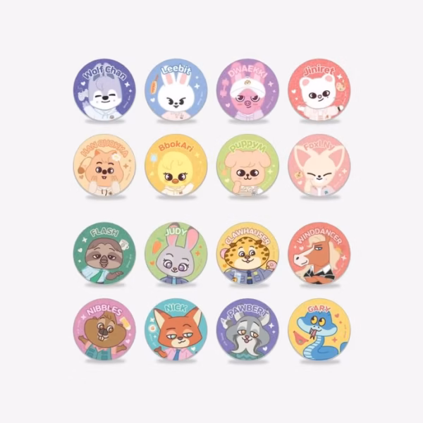 Stray Kids ['Zootopia x SKZOO' POP-UP STORE] Secret glitter can badge