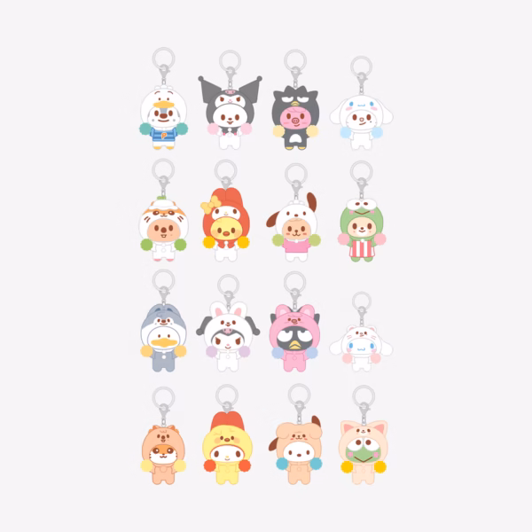 Stray Kids [SKZOO X SANRIO CHARACTERS] SECRET FLOCKED FIGURE KEYRING (CHEER UP Ver.)