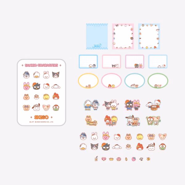 Stray Kids [SKZOO X SANRIO CHARACTERS] TIN CASE STICKY NOTE SET