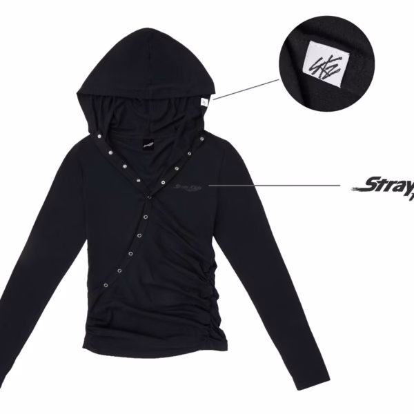 Stray Kids [RUN IT MERCH 2 - JAPAN] HOOD LONG SLEEVE T-SHIRT