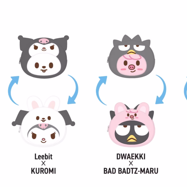 Stray Kids [RUN IT MERCH 2 - JAPAN] SKZOO×SANRIO CHARACTERS REVERSIBLE POUCH